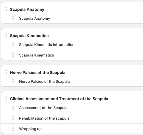 Scapula Rehabilitation